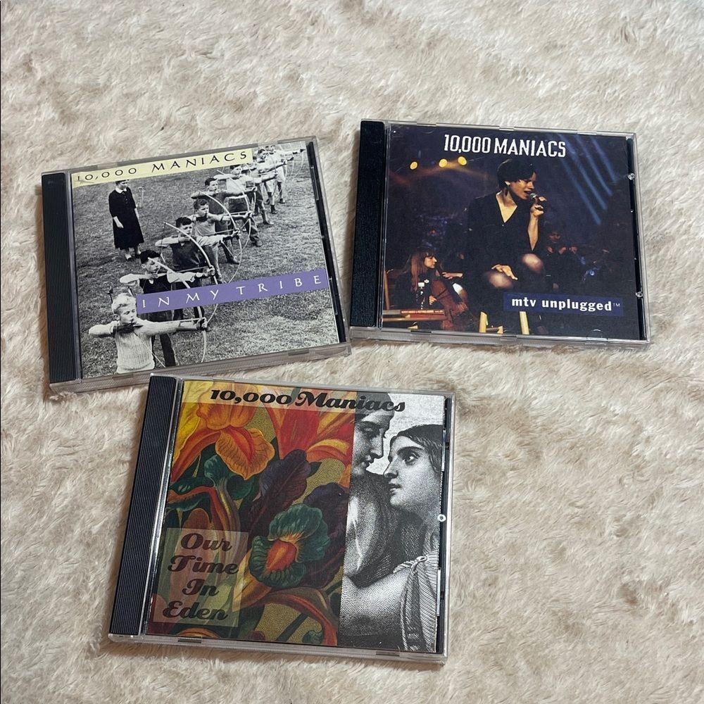 10,000 Maniacs CD Trio - In My Tribe, MTV Unplugged, Our Time in Eden